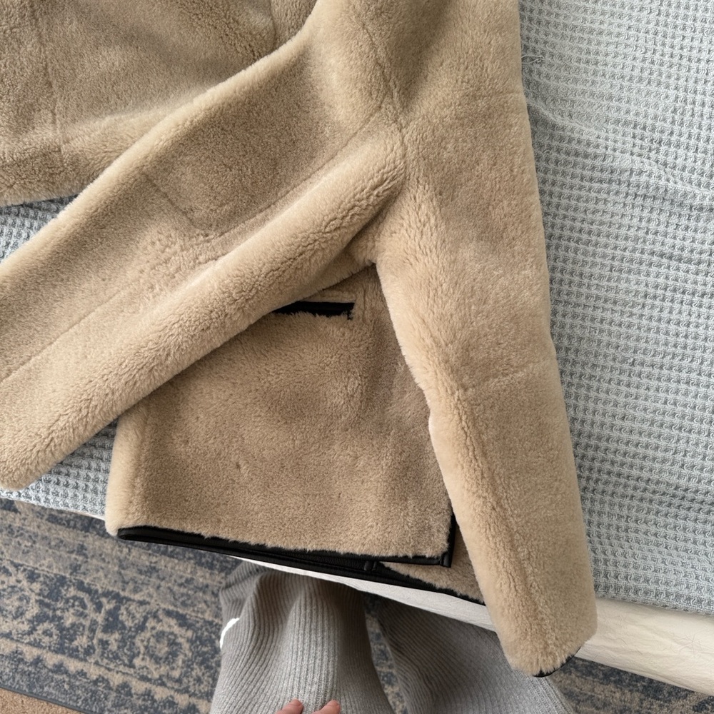 Mango Tan Shearling Jacket - Picture 9 of 12